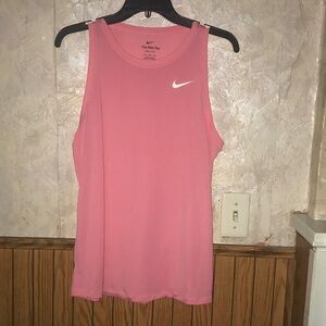 Pink & white Nike tank top (m)